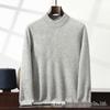 Men's Autumn Winter Cashmere Half-High Neck Knit Sweater