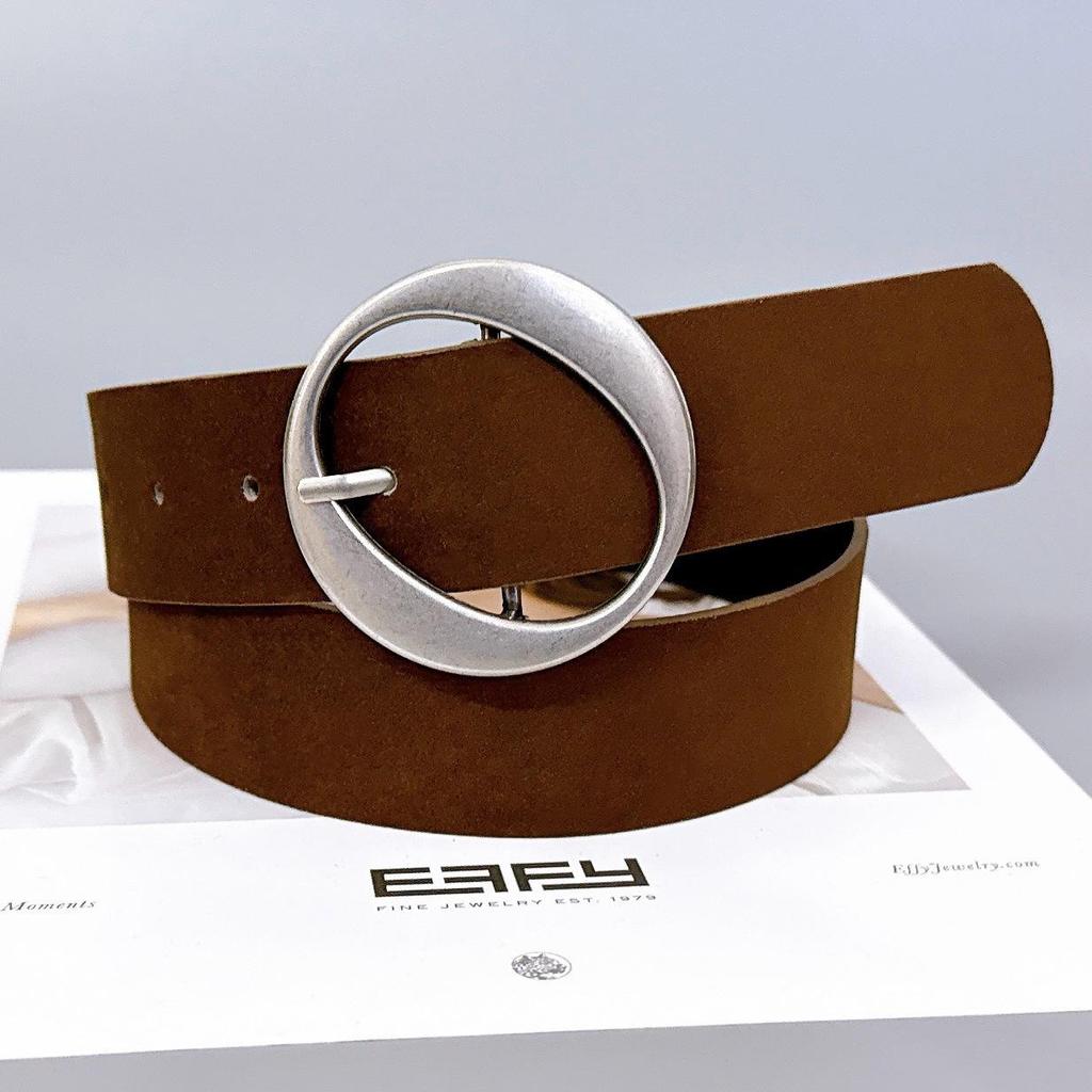 Velvet Buckle Waist Cincher: Women's Simple Belt for Jeans & Dresses