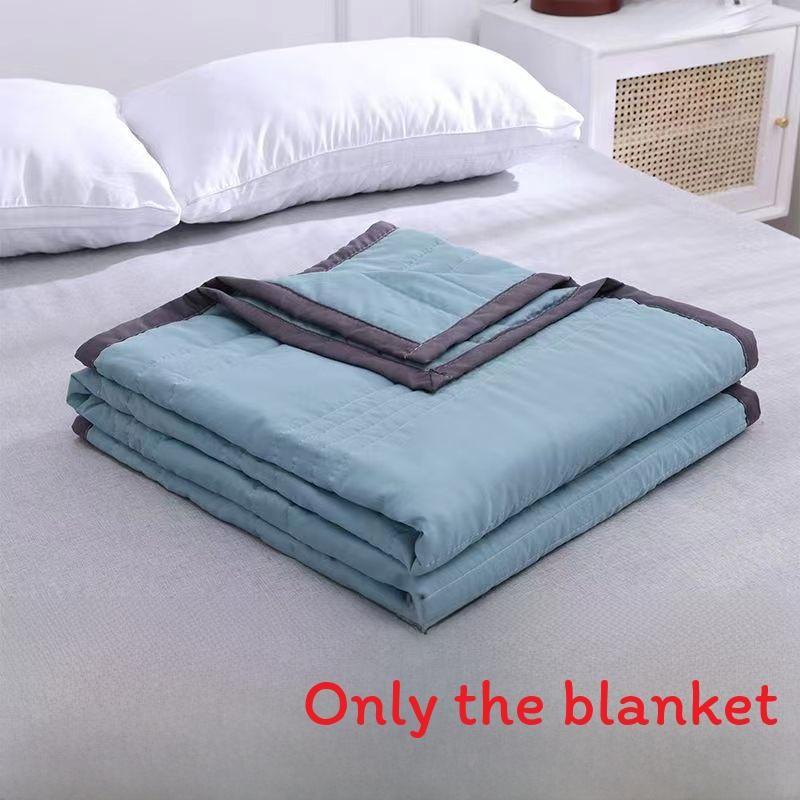 Color Solid Waterwashed Cotton Thin Summer Blanket For Home Children And
