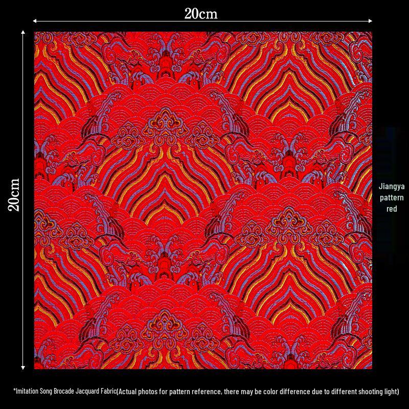 Retalhos de Tecido Brocado Jacquard Estilo Chinês para Sachê DIY e Artesanato