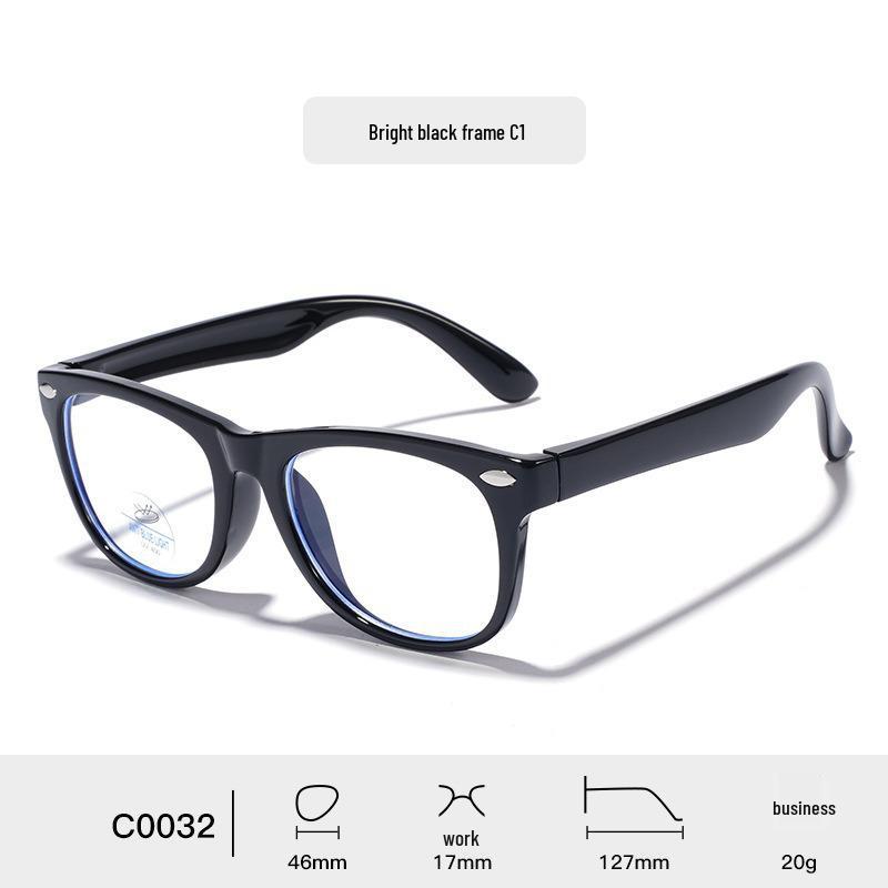 Kids' Color Block Silicone Blue Light Protection Eyeglass Frames - Rivet Design, Lens Compatible.