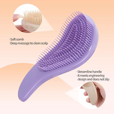 Detangling Hair Brush 1PC – Soft Wheat Straw Scalp Massage Comb, Anti-Static Gentle Grooming for Salon & Home