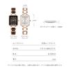 square quartz wristwatch with a waterproof Features a simple a and a stainless steel A perfect Day or Christmas gift for gold band rose gold Women's