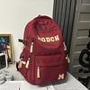 Schoolbag College Style Letter Burden Reduction Lightweight Backpack Junior High School Student School Bag Women's Large Capacity Travel Backpack