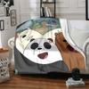 1pc We Bare Bears Flannel Throw Blanket Lightweight Soft Warm All Season Blanket for Sofa, Bed, Travel,L1028156