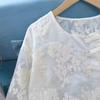 Women's Summer Asymmetrical Jacquard Cardigan with Frog Button and Crochet Design