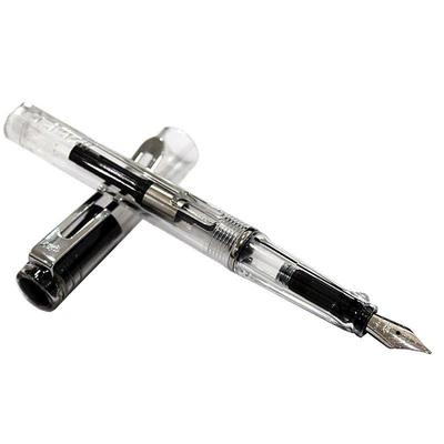 Transparent White Business Office Medium Nib Fountain Pen Student Stationery Pen New Office Supplies Pens for Writing Stylos