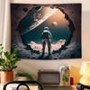 VIKAMA Interstellar Exploration Tapestry Gradient Gaming Room SciFi Themed BB Decor Immersive Cosmic Art Room Decoration