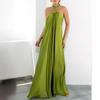 Sleeveless Backless Halter Neck Maxi Long Sexy Dress Summer Loose Satin A-line Suspender Party Evening Dress Travel Casual Women's Clothing