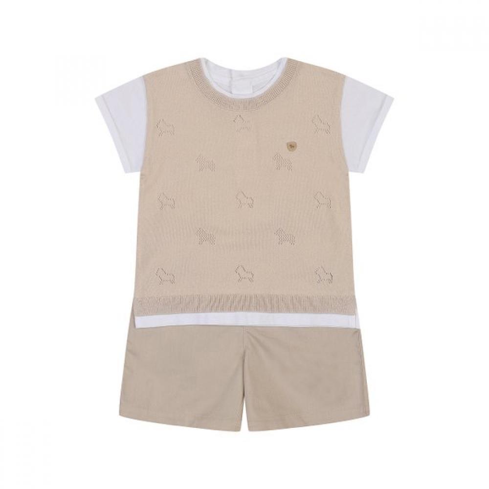 Ettoi Alo Knit Layered Set 07t3 23003 BEIGE/12M