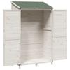Garden Shed White 106.5 X 56 X 176 Cm Solid Spruce Wood