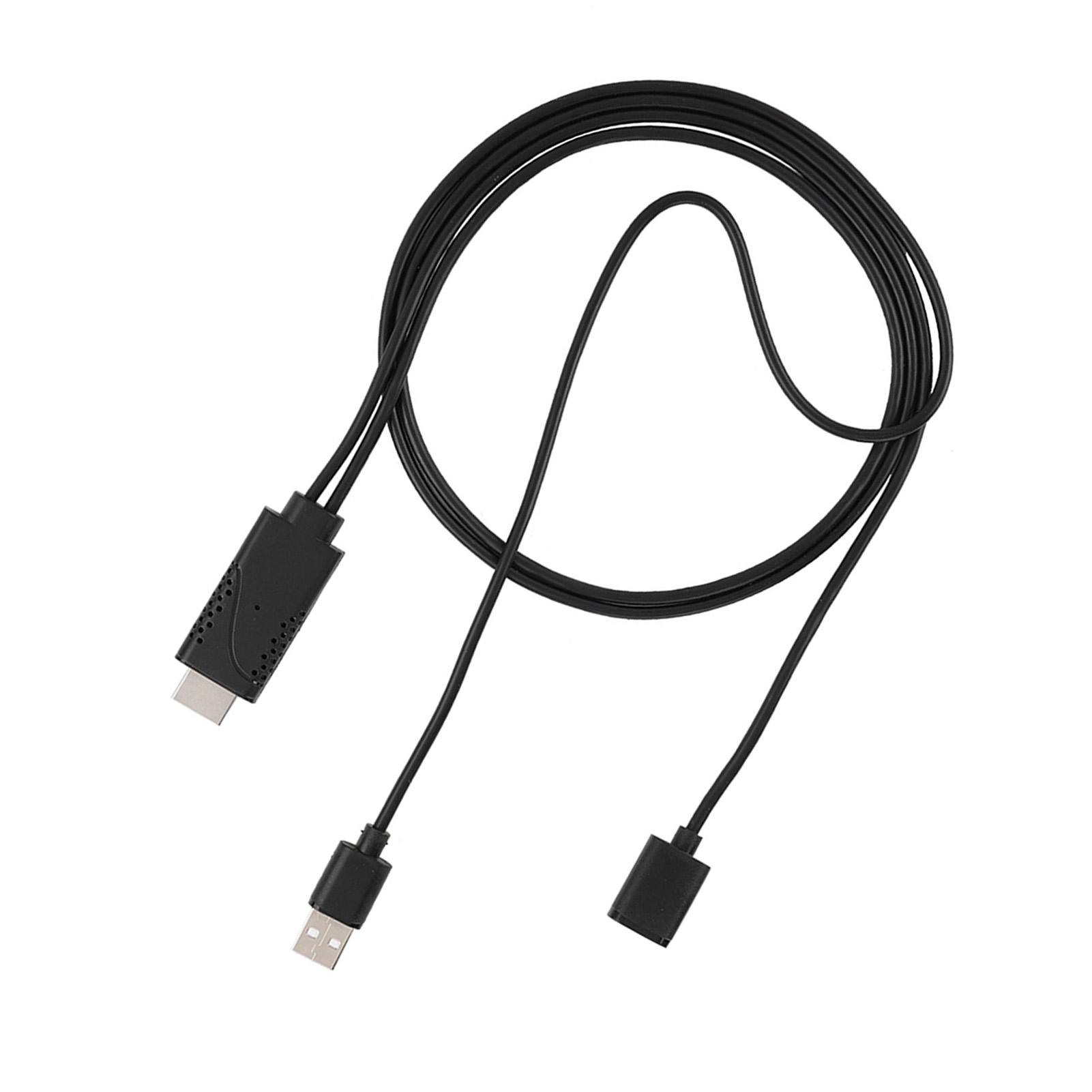 

2 in 1 1080P USB Female to HDMI Male HDTV Adapter Cable Cord for IPhone Android белый