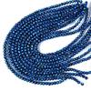 [GOLD STONE] Glow-in-the-dark Firefly Glass Beads, 6mm, Approx. 37cm Length, Type C, Blue, Lampwork Beads, Okinawa Souvenir