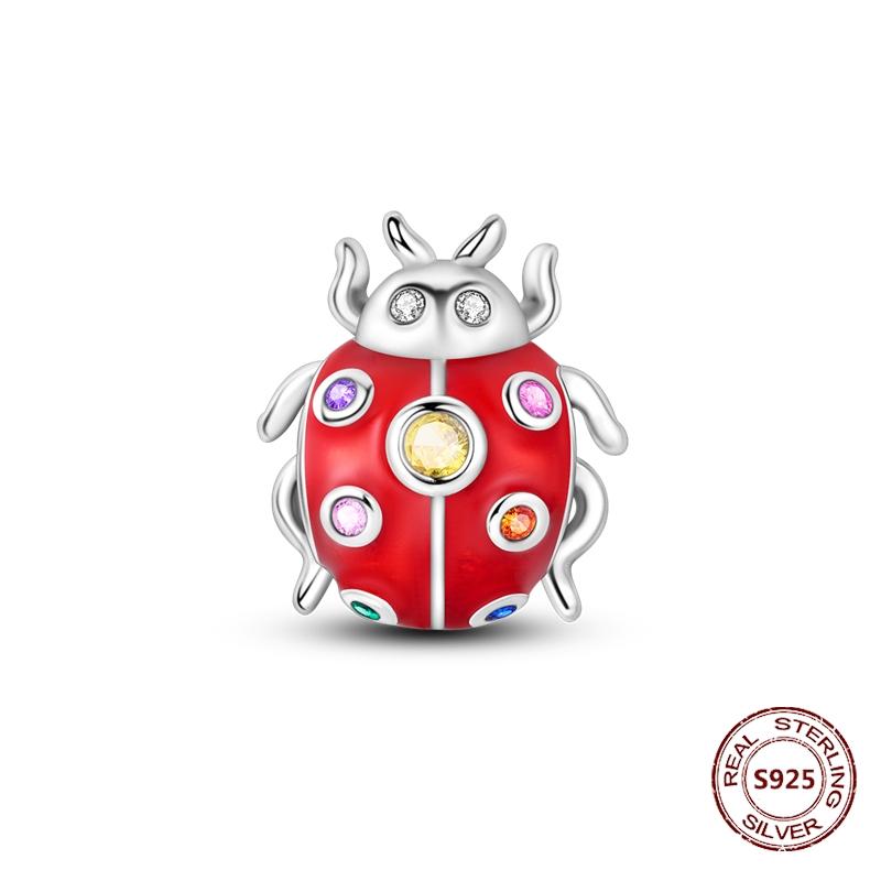 Butterfly Charm copper Authentic Pink Blue Zircon Fly Butterflies Safety Chain Clip Charm Bead Charms Compatible With Bracelets Do It Yourself Jewelle