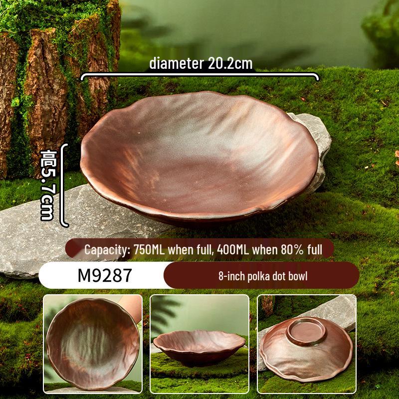 Melamine Plate for Gourmet Hot Pot, Barbecue & Shrimp: Mountain & Field Design