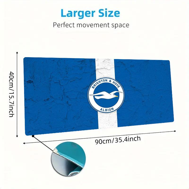 Brighton & Hove Albion Large Size Mouse Pad Large Gaming Table Cushion Non-slip Laptop Tablet Big Mousepad XXL Mat Mini PC Playmat With Lock Edge