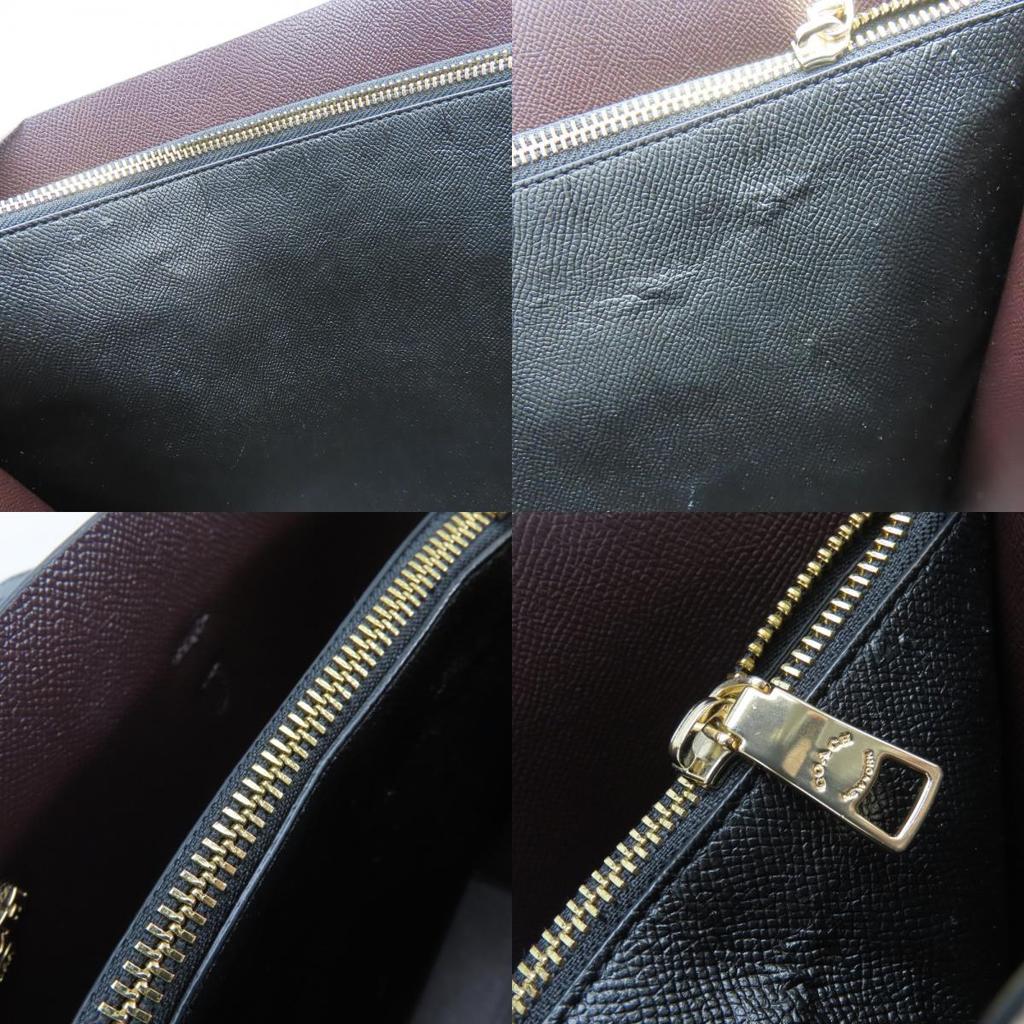 Used COACH Tote Bag Signature 1665 PVC/leather Brown black casual