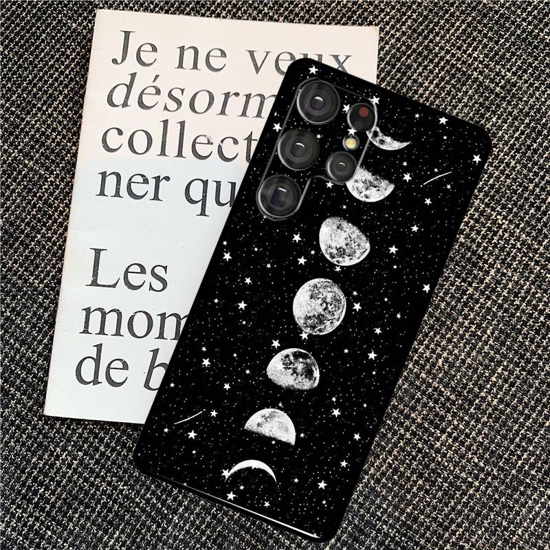 Moon Stars Space Case For Samsung Galaxy S25 S24 Ultra S20 S21 S22 S23 Ultra S9 S10 Plus S25 FE Back Cover