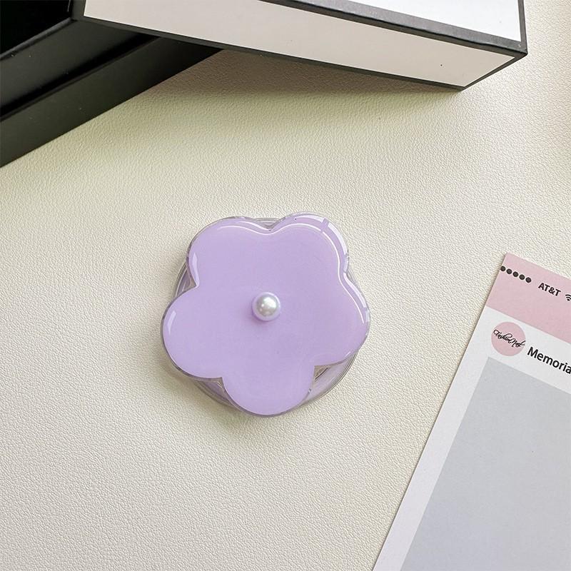 

Cross Border Pearl Flower Mobile Phone Airbag Bracket Magnetic Suction Magsafe Stable Telescopic Desktop Support