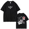 Unisex Y2K Casual Oversized Streetwear T Shirt for Men, 90s Retro Manga Merch Printed with Ryuk from Anime Women And Men T Shirt