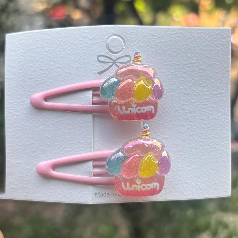 2 Pieces Lovely Princess Cake Girls Hairpins Children Headwear Hairgrip Hair Clips Barrettes Hair Accessories
