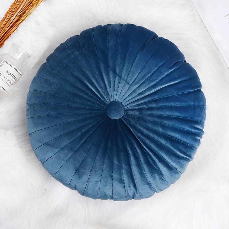 Cozy Round Pumpkin Back Seat Chair Cushion With Soft Velvet Touch And Durable Design