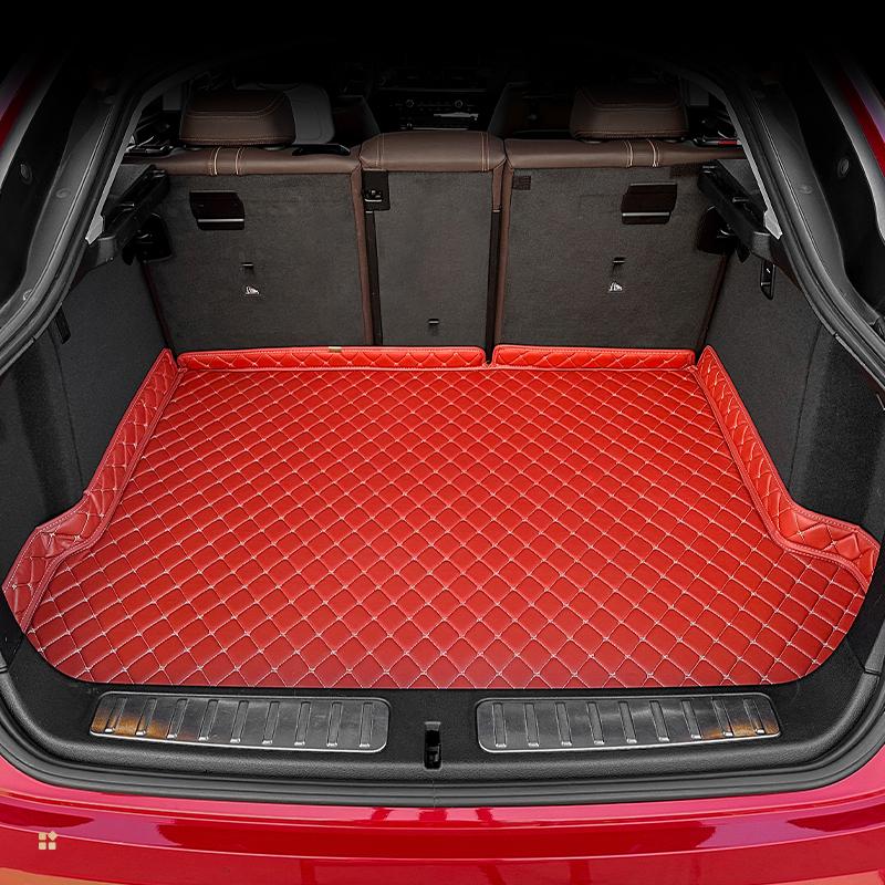 

Car Trunk Mat for AITO M5 2022-2024 Custom Fit PU Leather Cargo Liner, All-Weather Waterproof Rear Trunk Protector AIWJ5W01-Red