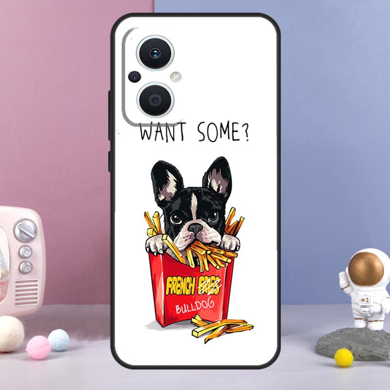 French Bulldog Case For OPPO Reno8 T Reno 7 4 5 6 Lite 10 Pro 4Z 5Z OPPO Find X5 Pro X6 X2 X3 Lite Cover