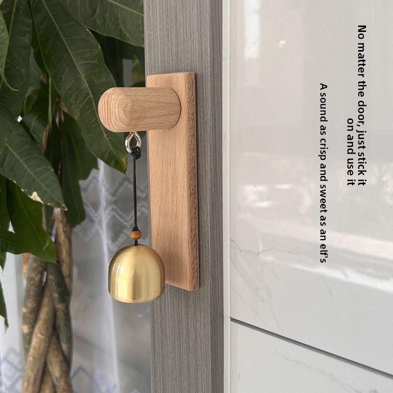 Campanello di Benvenuto in Legno Massello e Ottone Stile Giapponese per Notifica Ingresso Negozio Campanello Vintage per Ufficio Casa Negozio Regalo di Inaugurazione