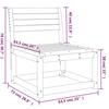 VidaXL Garden Sofa Without Armrests, Terrace Seat with Backrest, Modular Patio Chair, Outdoor Furniture, Wood 844672