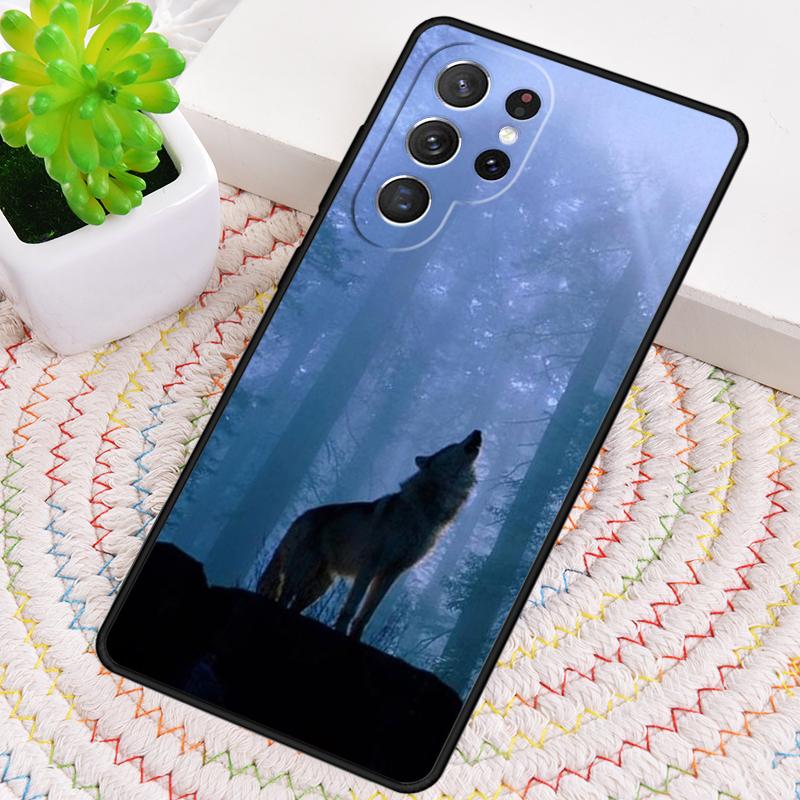Animal The Wolf Howl soft Phone Case for Samsung Galaxy note 10 pro S26 Ultra S23 S24 FE S25 S21 S22 PLUS shockproof Cove