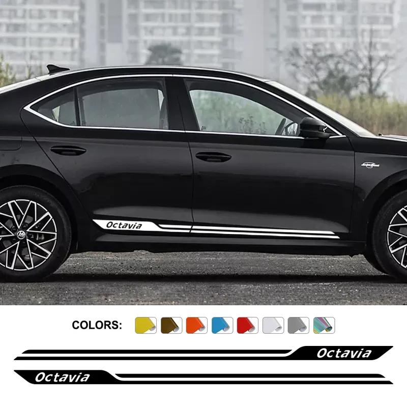 Auto Tür Seitenaufkleber für Skoda Octavia A5 A7 2 3 Combi VRS MK2 MK3 MK3 MK4 A8 A4 Tour RS Vinyl Dekor Aufkleber Auto Tuning Zubehör
