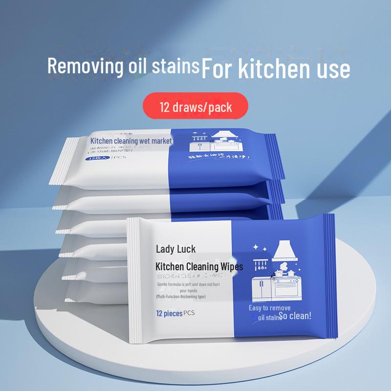Extra-Large Kitchen Degreasing Wipes - Disposable, Household Wet Wipes for Range Hood Cleaning