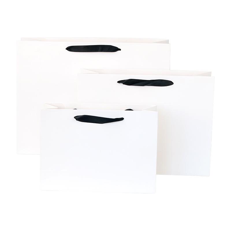 Custom Logo White Cardboard Shopping and Gift Bag