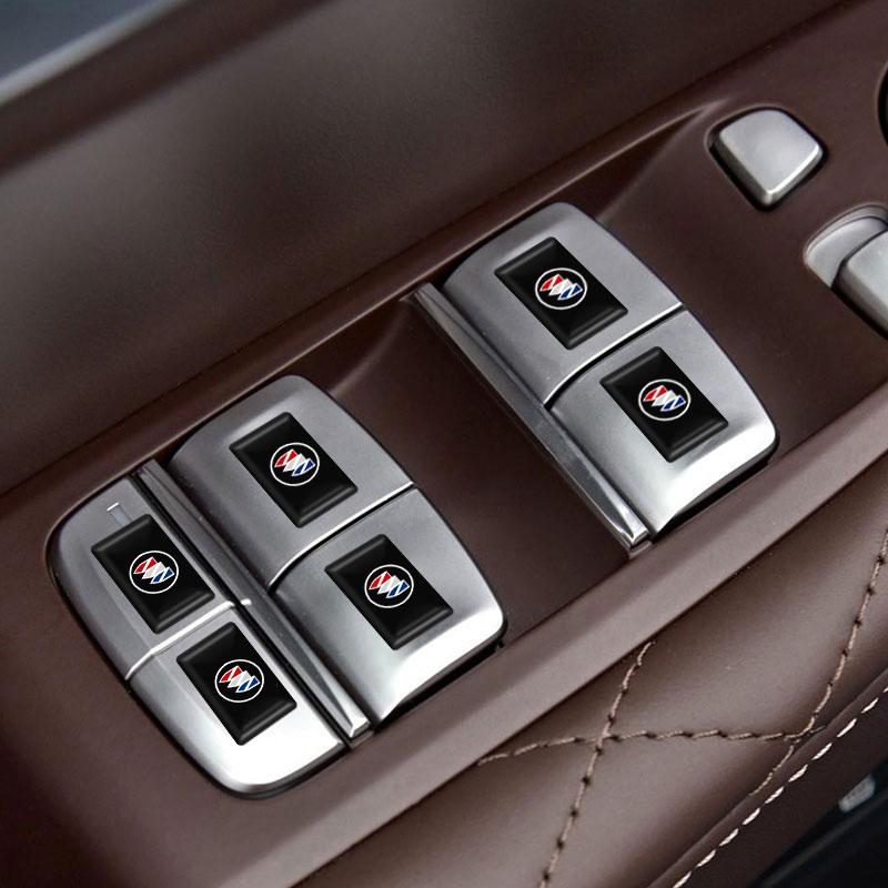 2/5/10 Stück Kohlefaser Lenkrad Auto Logo Emblem 3D Aufkleber für Buick Envision GS GL6 GL8 Avenir Riviera Lesabre Velite Verano