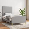 VidaXL Bed Frame with Headboard Light Grey 90x200 Cm Fabric 3124863