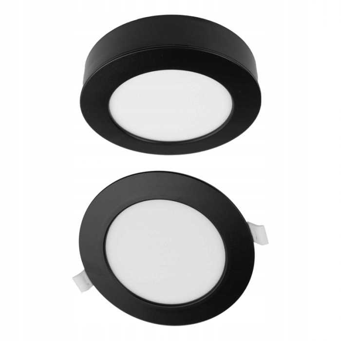 Downlight Okrąg Oczko Sufitowe Oprawa Sufitowa 12W Cct 2W1 Czarny Nt/Pt