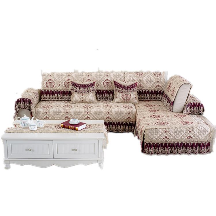 European-Style Fashionable Lace Jacquard Sofa Cushion Cushion Simple Modern Four Seasons Fabric Sofa Cover