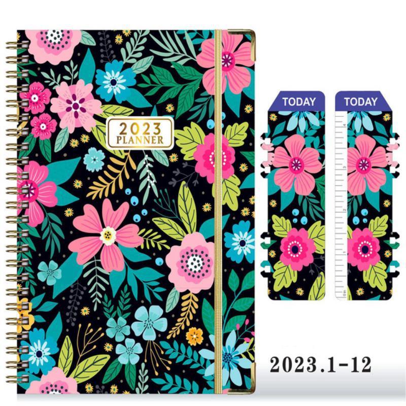 Agenda A5 2023 Planner Quaderno a Spirale Programma Diario Cancelleria Blocchi Appunti Kawaii Album da Disegno Accessori Scolastici Diario di Bilancio
