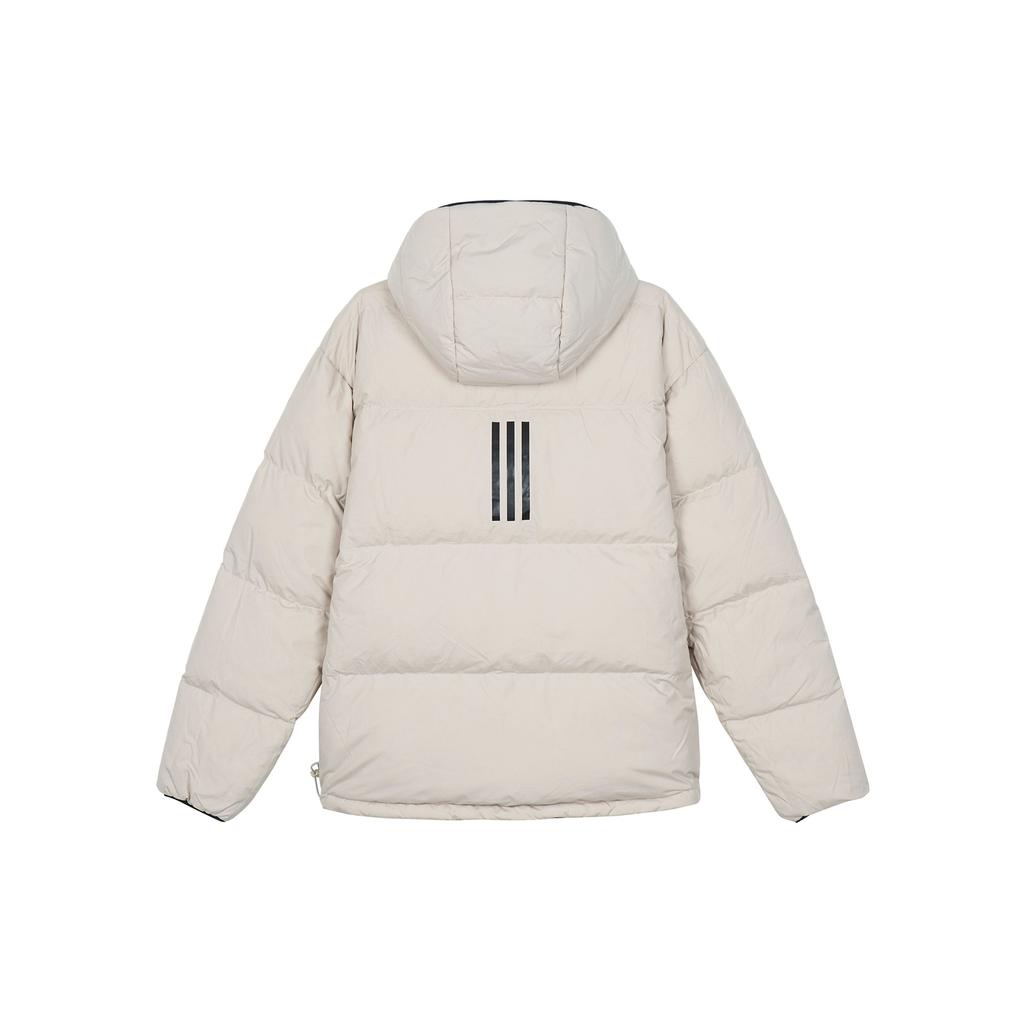 Adidas Reversible Double-Sided Wear Long Sleeve Down Jacket With Back Logo Print Men Outerwear Light-Khaki Black IS0371