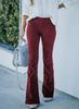 Spring 2025 Women's High-Waisted Micro-Flare Corduroy Pants