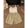 Sports Style New Elastic Waist Drawstring Casual Pants for Women's Summer New High-waist Loose Wide-leg Pants Three-point Shorts
