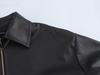 2024 European & American Women's Faux Leather Lapel Jacket - Autumn/Winter Collection