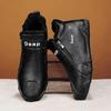 Youth Casual 2026 Winter Men's Leather Upper High Top Safety Shoes Plush Lined Thickened Warm Anti Slip Cotton Shoes