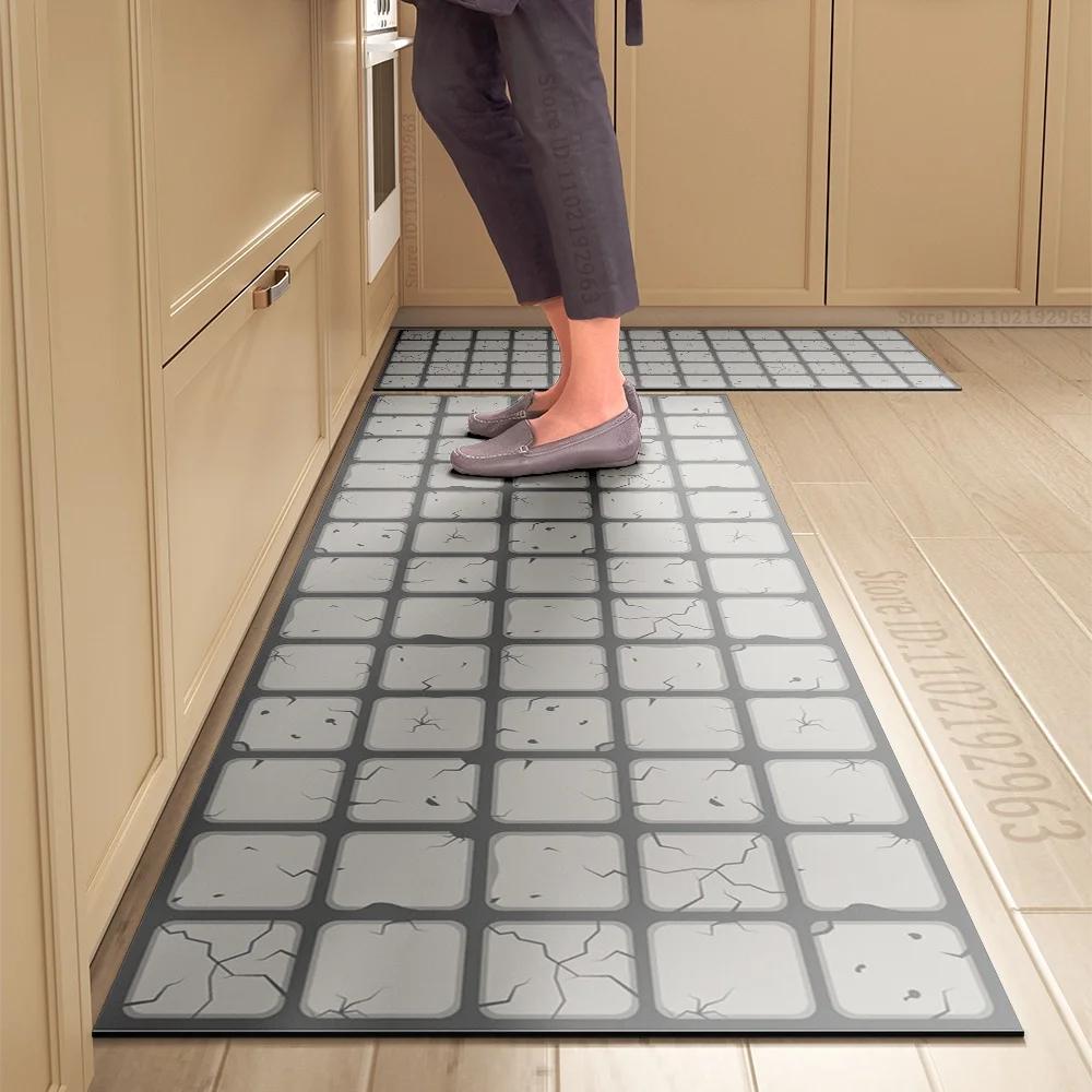 Kitchen Mat Absorbent Printed Kitchen Rugs Non-slip Area Mat Hallway Long Carpets for Living Room Bedroom Entrance Doormat Bath
