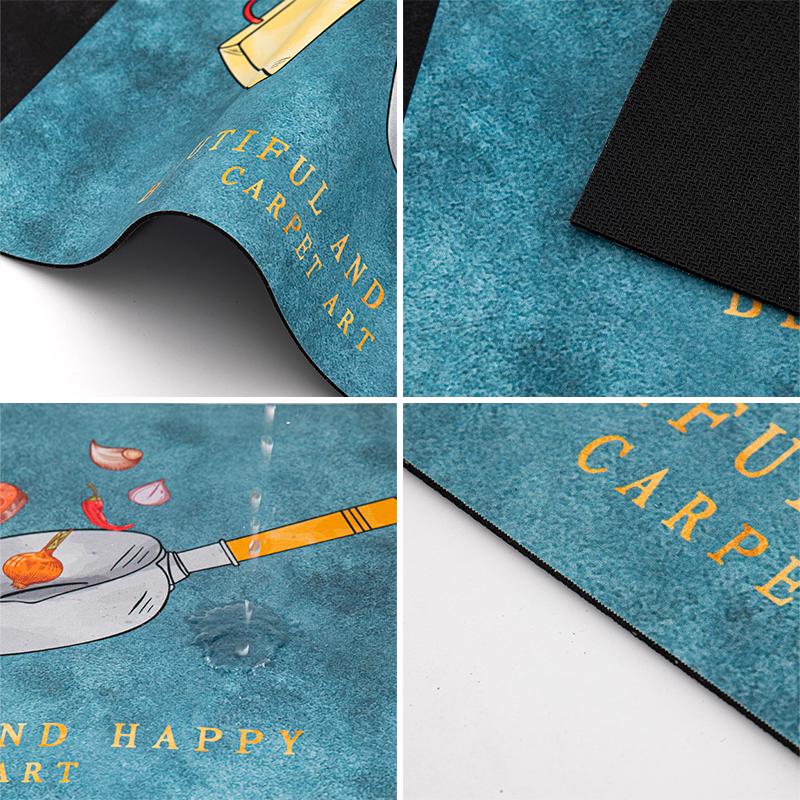 Super Absorbent Kitchen Mat Anti Slip Diatomite Mud Foof Pad Home Decor Carpet Quick Drying Doormats Anti Oil Stain Floor Mats