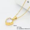 JUSNOVA 18K PVD Gold Plated Stainless Steel Melting Metal Heart Pendant Necklace Waterproof CZ Lava Bead Chain Jewelry for Women