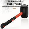 Multi-functional Double-headed Rubber Mallet High Elastic Rubber Hammer Head Anti-slip Fiber Handle Silent Tapping