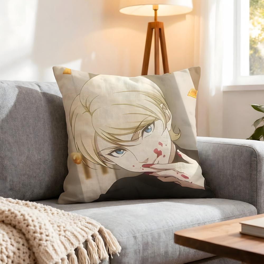 Anime Migi & Dali Cushion Cover 1Pcs Decorative Covers Soft Cushion Case For Sofa Couch Decor 40X40 45X45 Pillowcases Peach skin 18*18(CM)-1Pcs