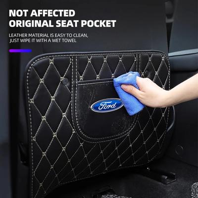 Car Anti-Kick Mats Seat Back Protector Cover Half-Size Back Seat Organizer For Ford Focus 2 3 MK2 MK3 MK4Kuga Fiesta Ecosport